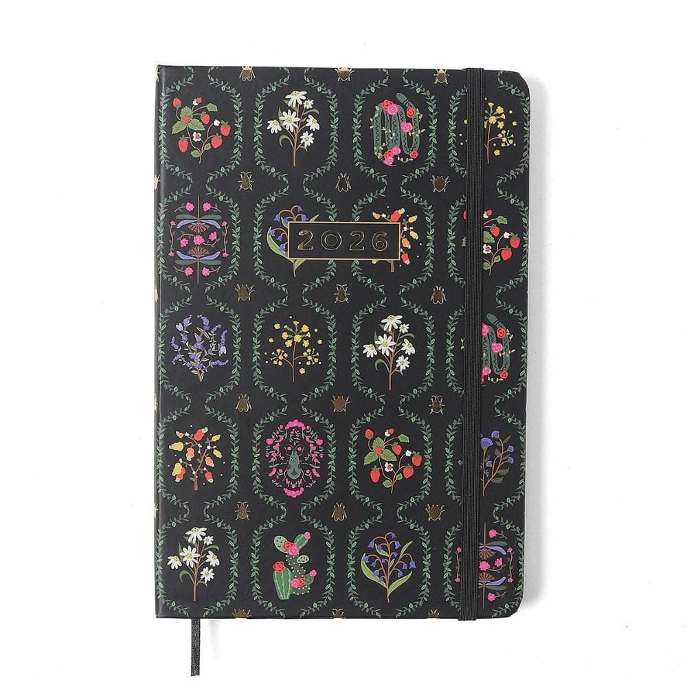 Agenda anotações semanal 14x21 Jardim Preta 2026 Cicero