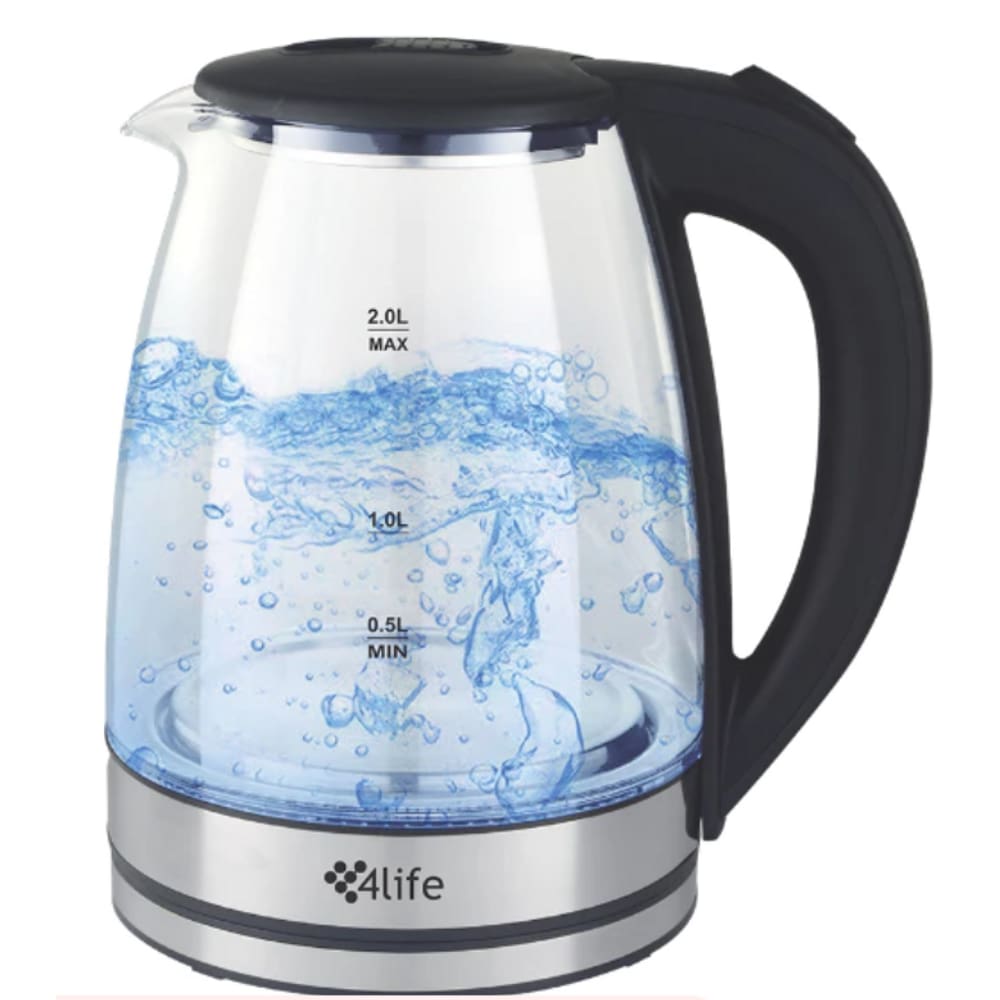 Chaleira Eletrica 2L Life 1500W Jarra de Vidro Crystal 127V