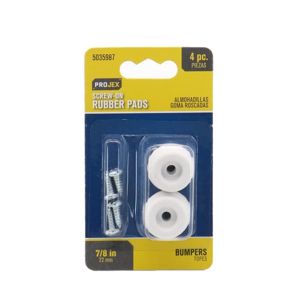 Almofadas de pára-choque para móveis PROJEX redondas, esbranquiçadas, 2,2 cm, pacote com 4