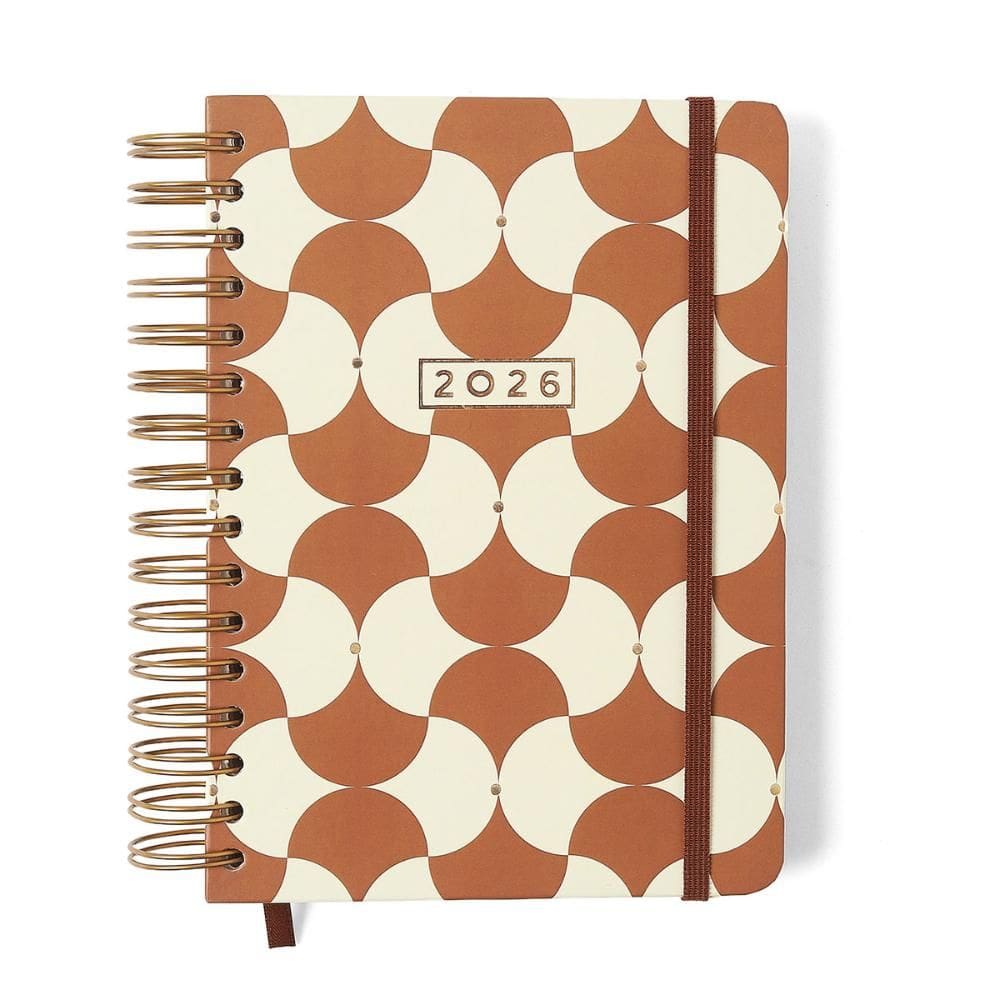 Agenda planner diária A5 Boemia Caramelo 2026 Cicero