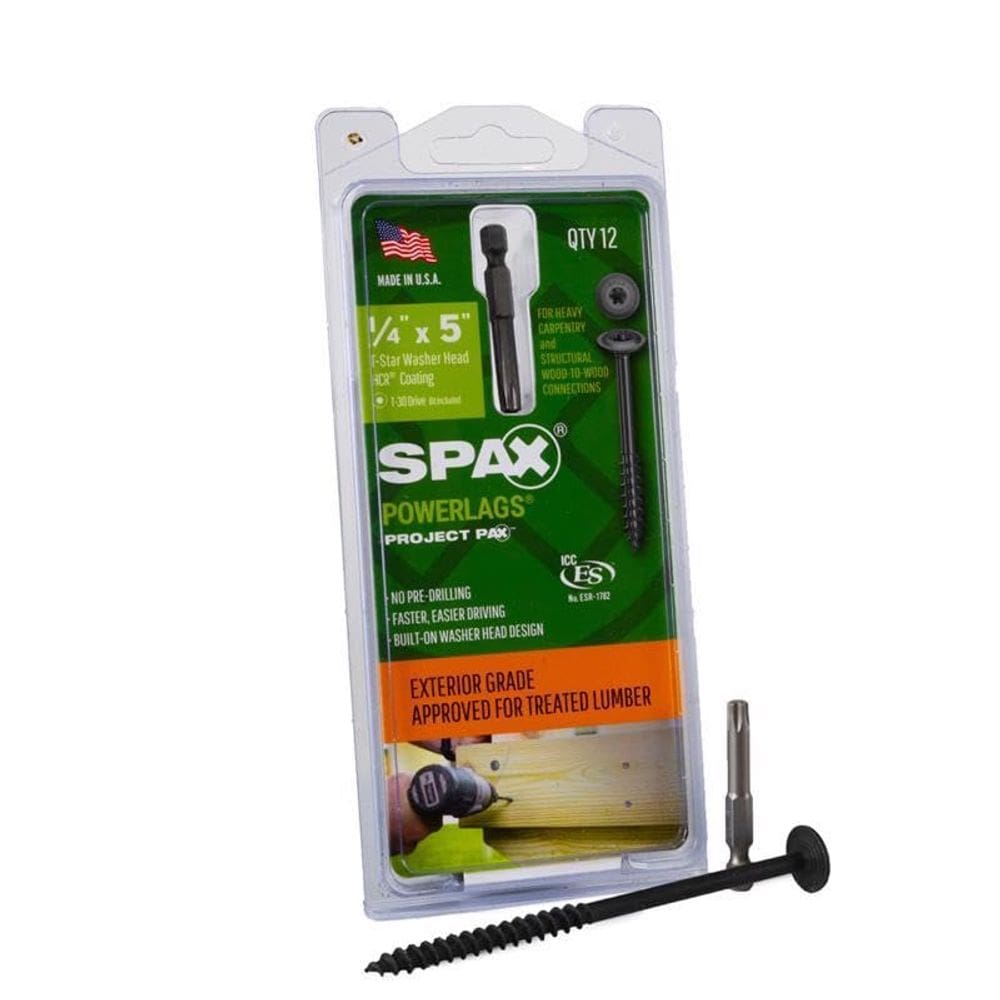 Parafuso estrutural SPAX PowerLag 6,35 mm x 13 cm preto