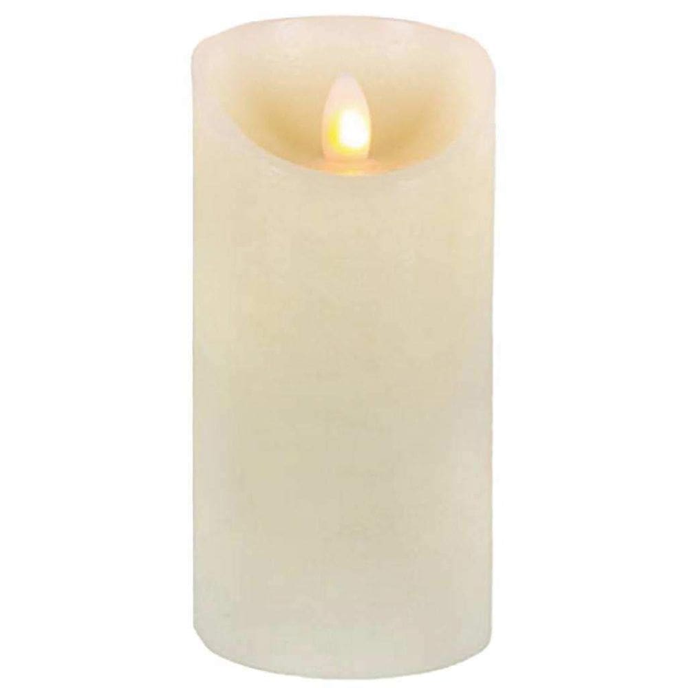 Castiçal Gerson LED Pillar Bisque 6x3