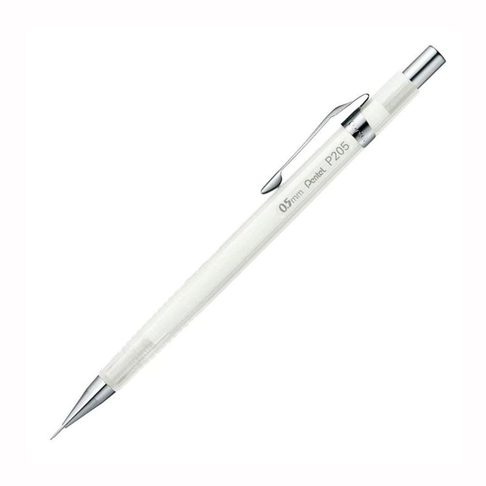 Lapiseira 0.5mm P205 Sharp Clena Branca Transparente Pentel