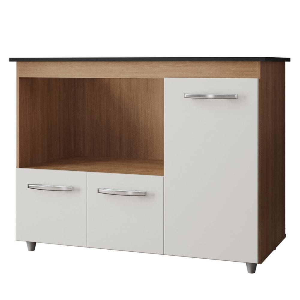 Balcão para Cooktop 5 Bocas 3 Portas com Tampo Cortado Anita