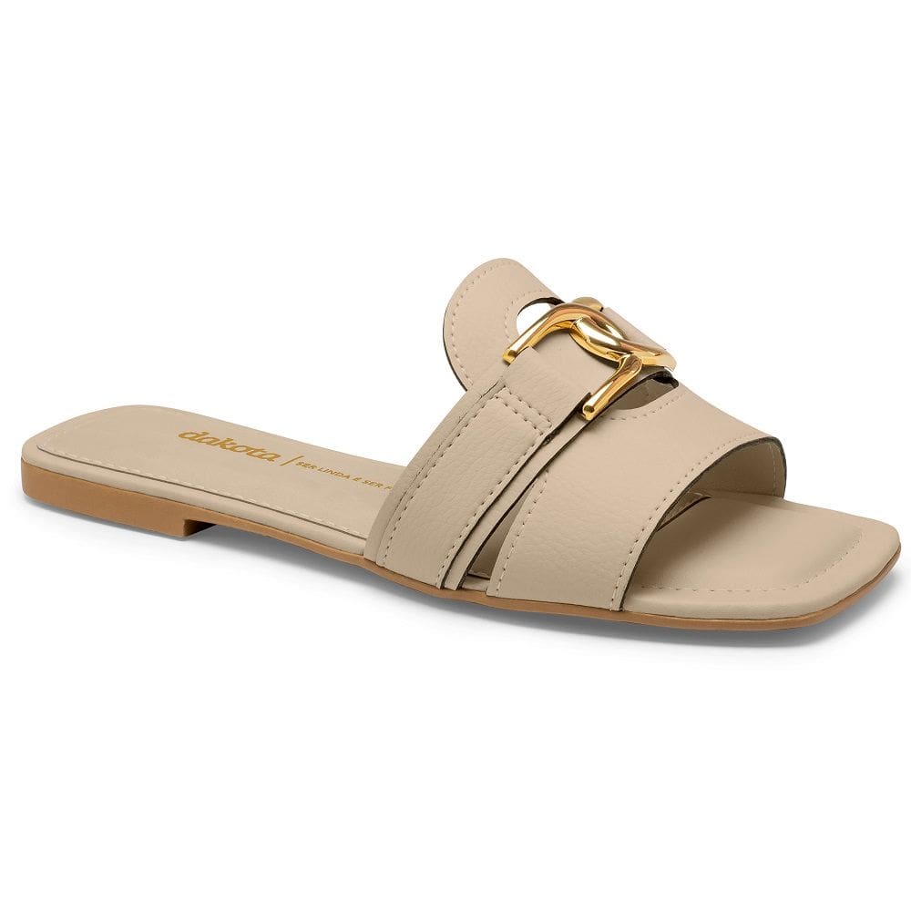 Tamanco Slide Dakota Y9182 Feminino - Nude