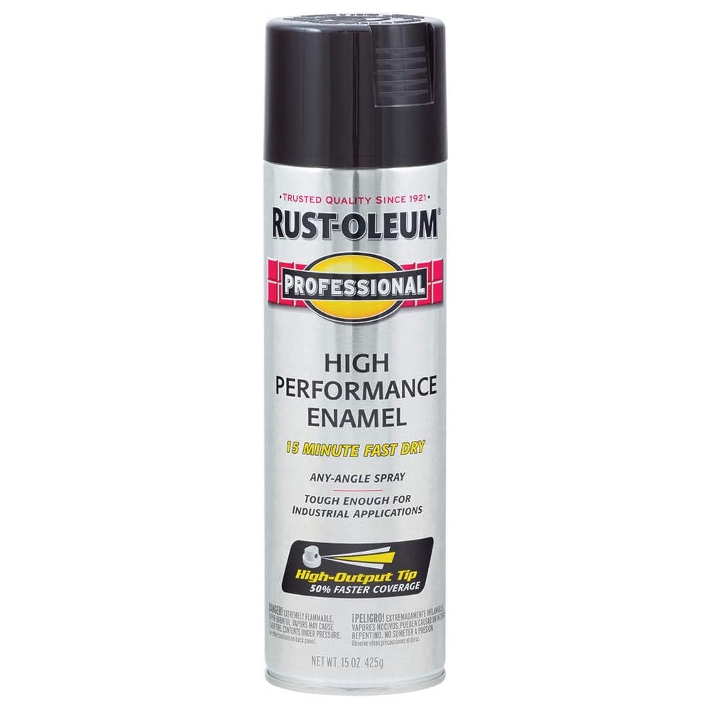 Spray de esmalte preto brilhante Paint Rust-Oleum, pacote com 6 unidades, 450 ml