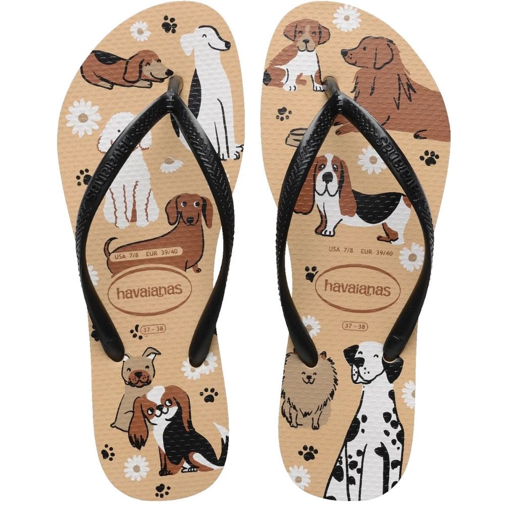 Chinelo Casual Feminino Dedo Borracha Havaianas Slim Pets