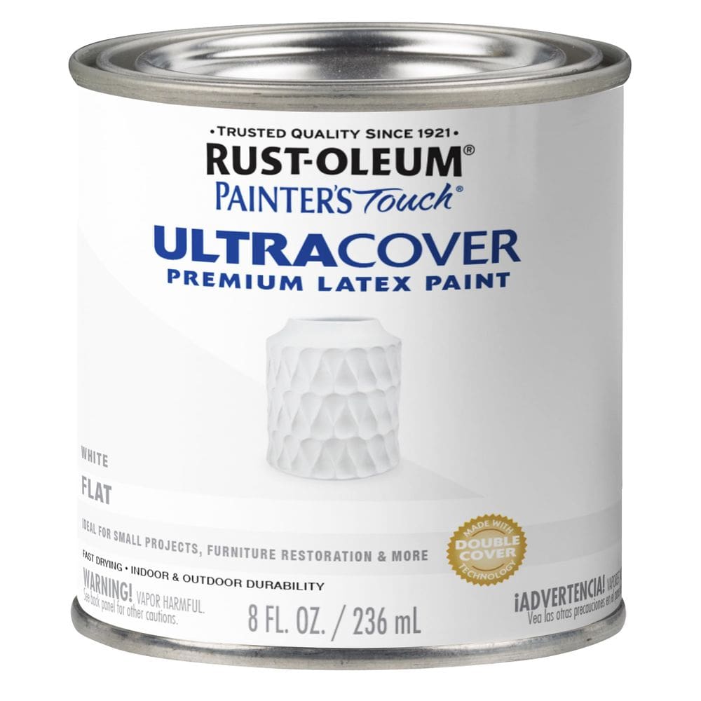 Pintura Rust-Oleum 1990730 Latex Flat White 236 ml