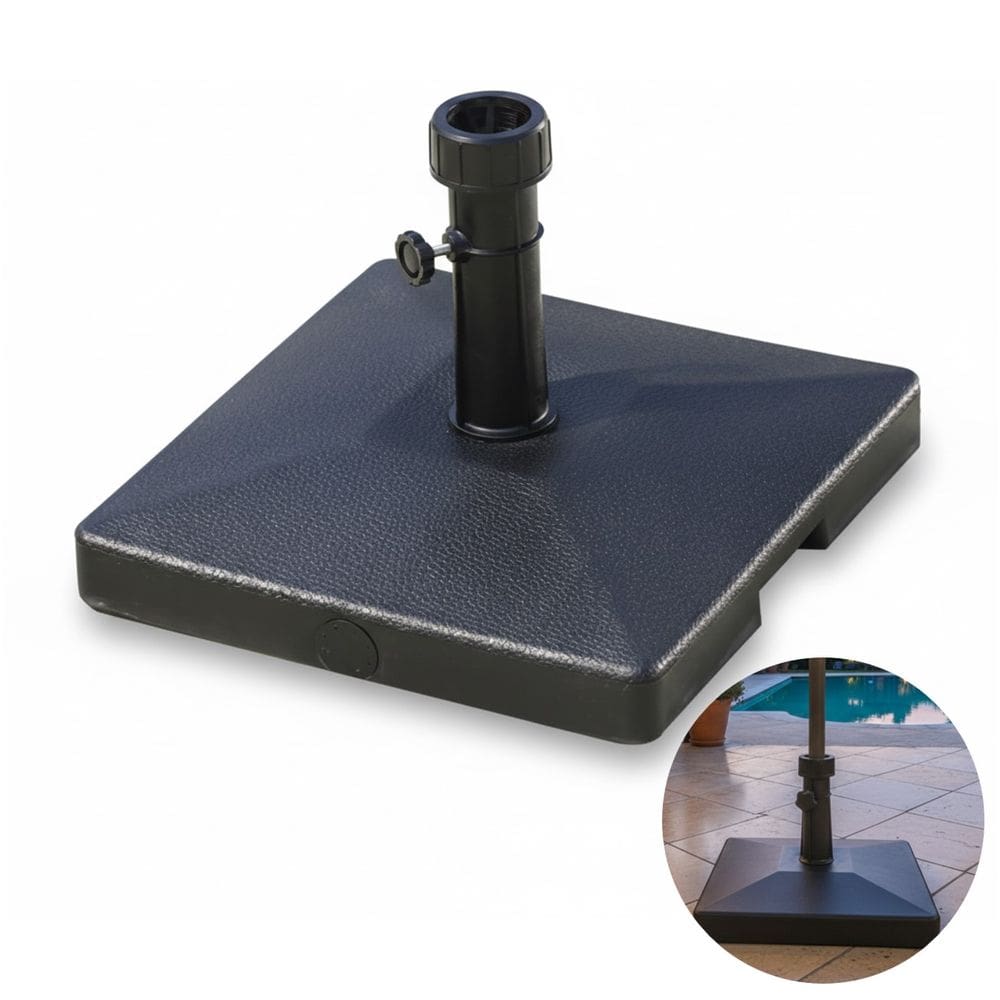 Base Para Ombrelone Guarda Sol 30kg Quadrada Concreto Preta AMZ7001 - AMZ