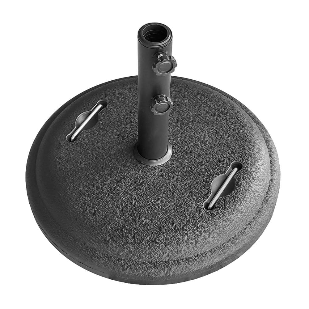 Base Para Guarda Sol Ombrelone Redonda 25Kg Concreto Preta AMZ6001 - AMZ