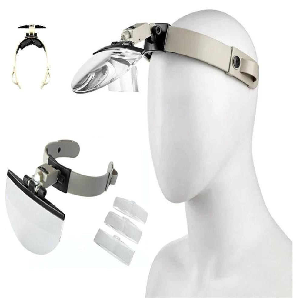 Oculos Lupa Maos Livre Profissional Led Lente Cabeca Aumento Estetica Reparo Joias Leitura Ourives