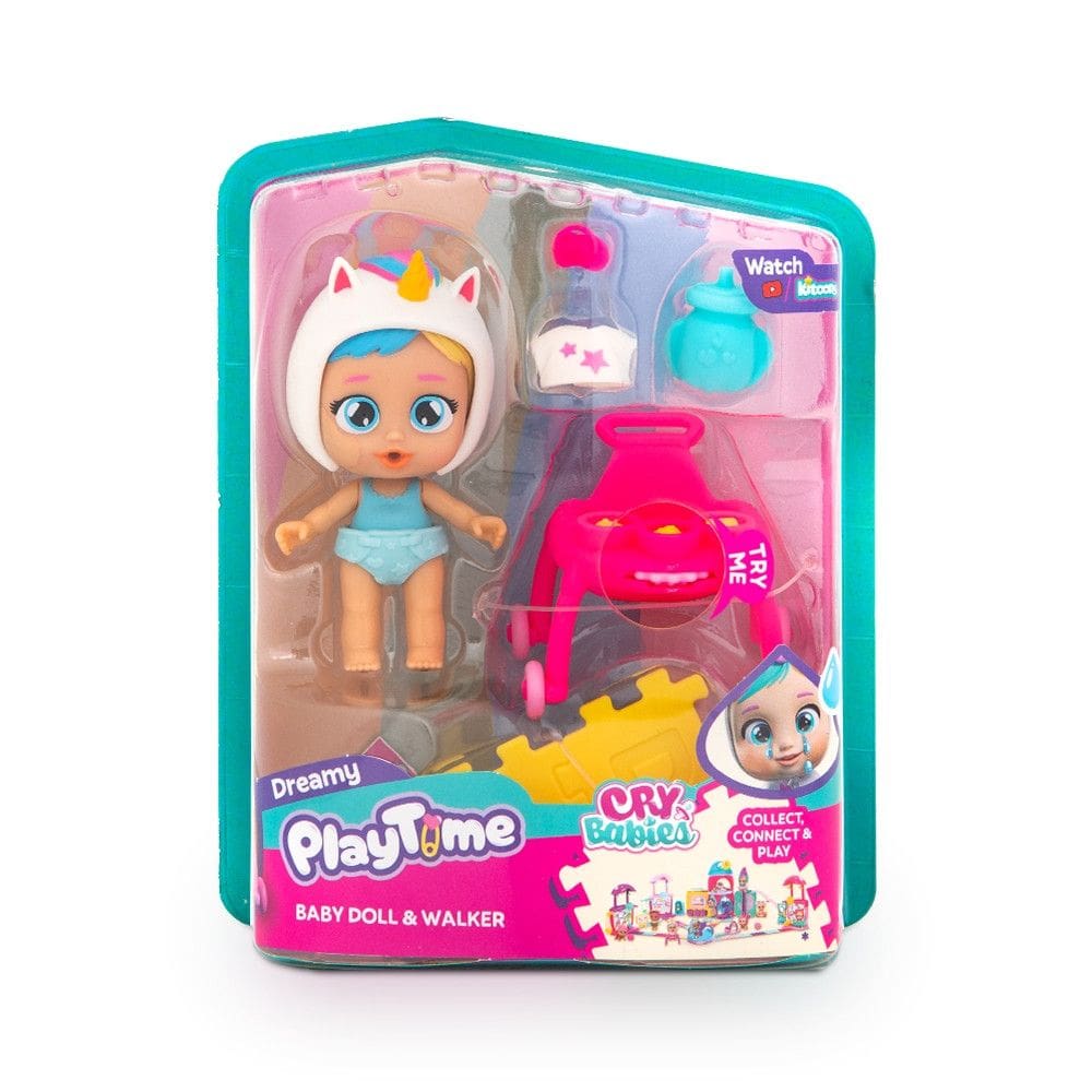 Boneca Cry Babies Playtime Dreamy Com Carrinho Multikids - BR2463