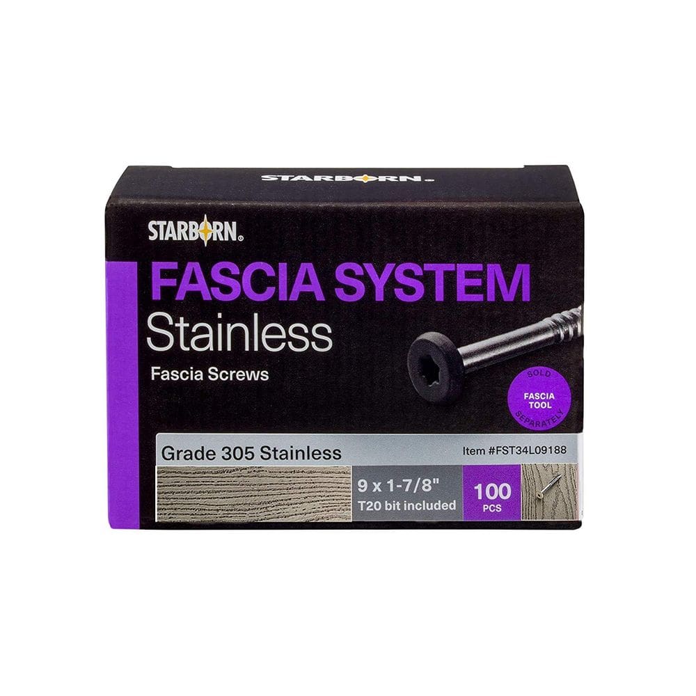 Parafusos de fáscia Starborn Industries Deckfast 305 em aço inoxidável