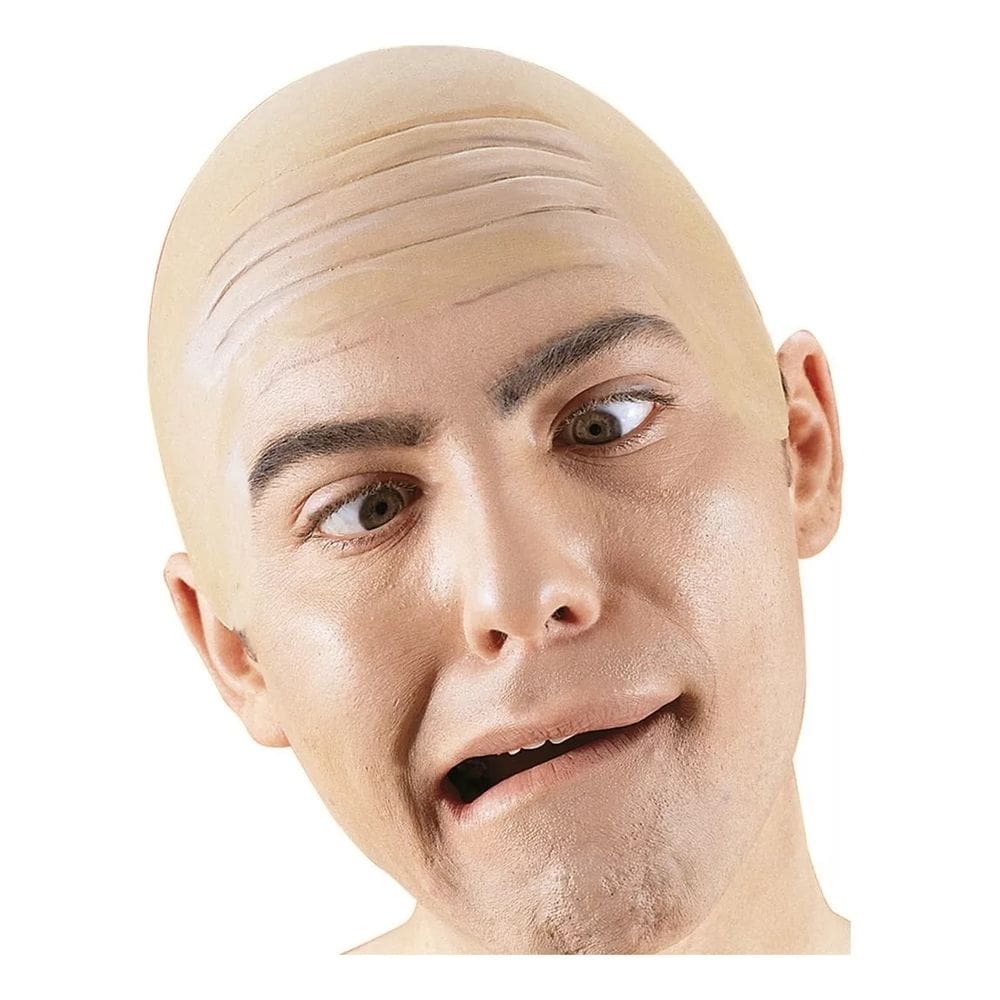Peruca Careca Falsa de Látex Cosplay Calvo Unissex Reutilizável Festa Fantasia Palhaço Carequinha Carnaval Bloquinho