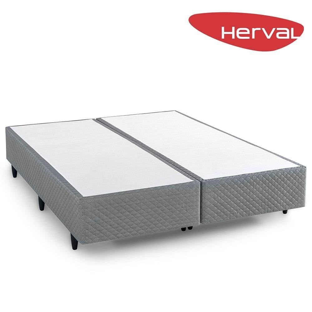 Base Cama Box Queen Herval Parma, Cinza, 39 x 158 x 188 cm - 198016