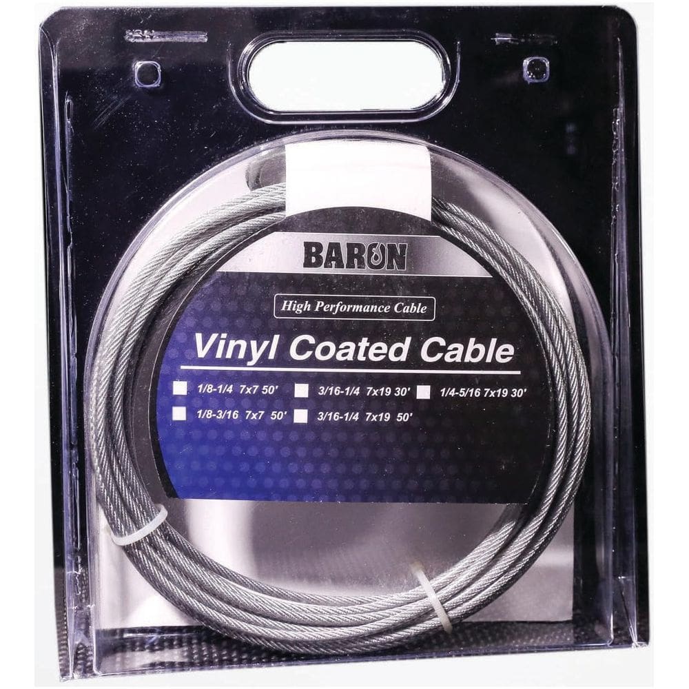 Cable Vinílico Revestido 7x19 3/16-1/4 15m por BARON MFG