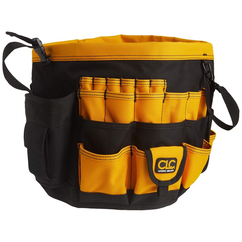 Balde de ferramentas Custom Leathercraft 4122 61 bolsos preto/amarelo