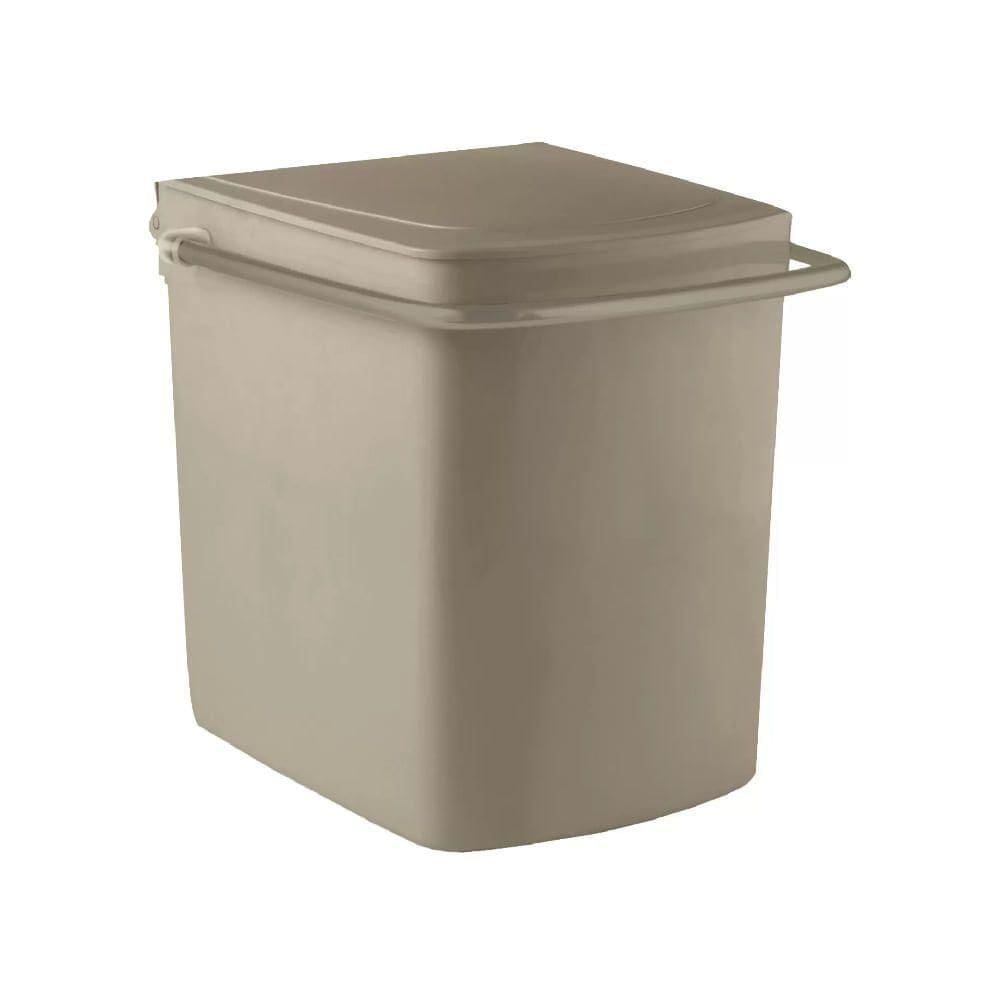 Lixeira 24x29x25,5cm Alça Curta Champagne - 1171- Cris-metal Lixeira 24x29x25,5cm Alca Curta Champagne 1171 Cris Metal