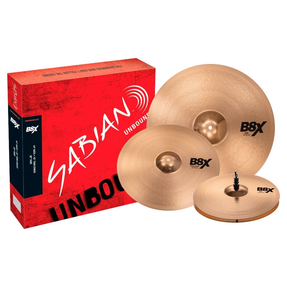 KIT PRATOS SABIAN PERFORMANCE PLUS B8X LIGA B8 14” 16” 20”