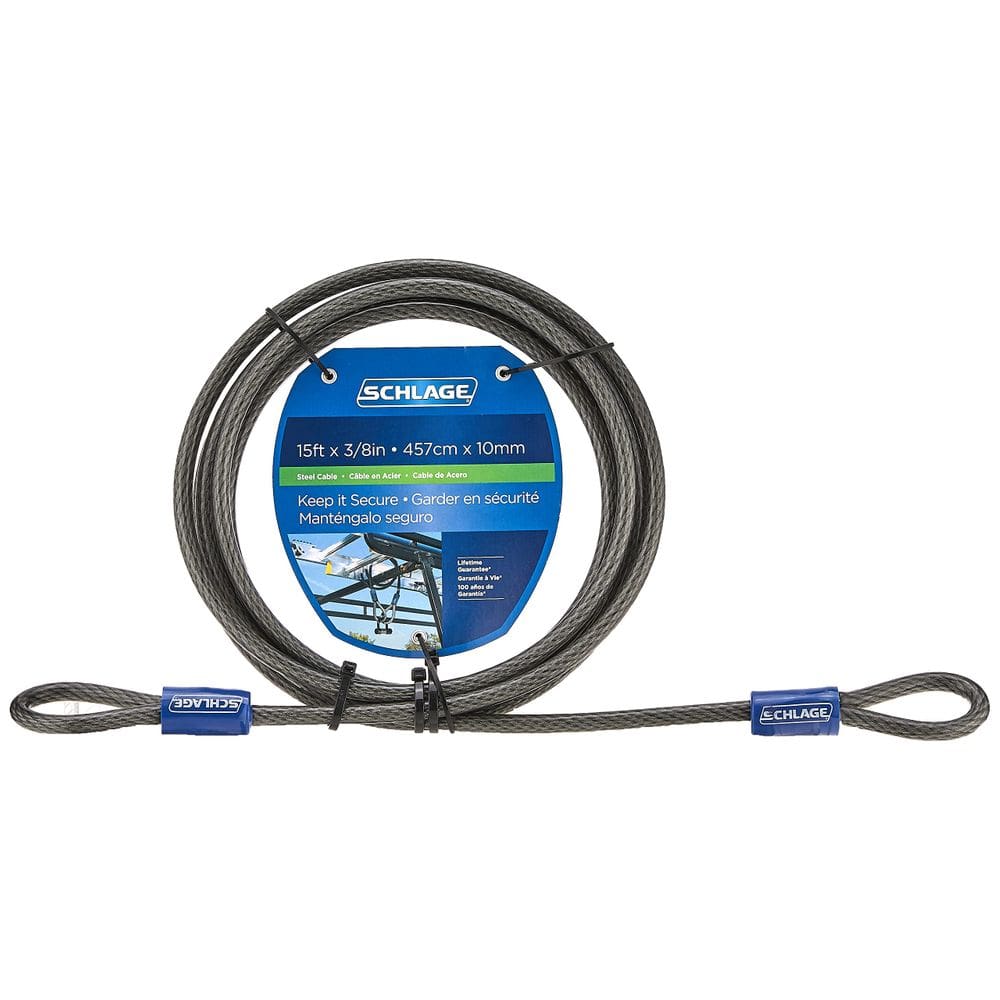 Cabo de segurança em loop de aço flexível Lock Schlage 4,5 m