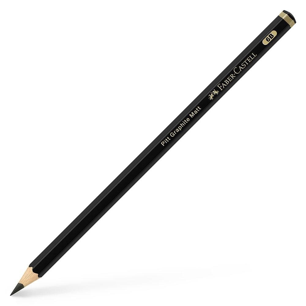 Lápis preto Pitt Grafite Matt 6B Faber-Castell