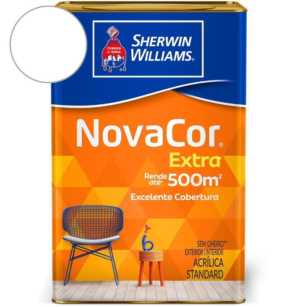 Tinta ACR NovaCor Mais Rendimento Fosco Branco Sherwin Williams 18L