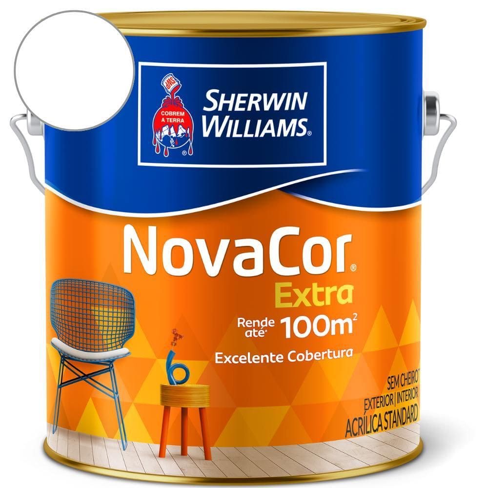 Tinta ACR Mais Rendimento NovaCor Semibrilho Branco Sherwin Williams 3,6L