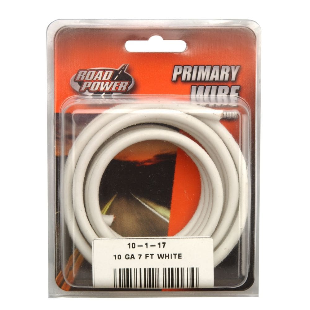 Fio eletrônico Coleman Cable Road Power, calibre 10, 213 cm, branco