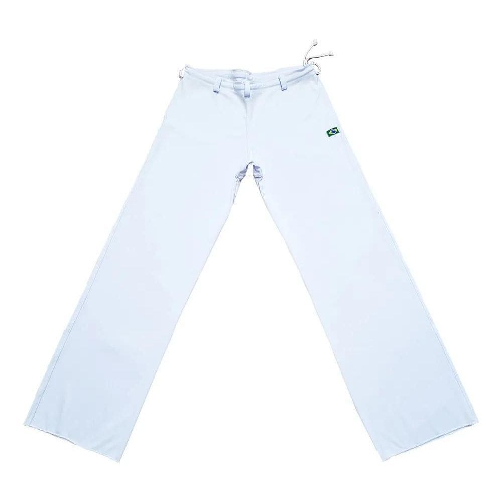 10X Calça De Capoeira Branca Adulto Abada Helanca Poliamida