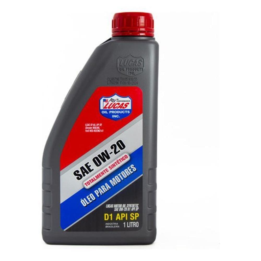 Óleo De Motor Lubrificante 100% Sintético Sae 0W20 D1 Api Sp