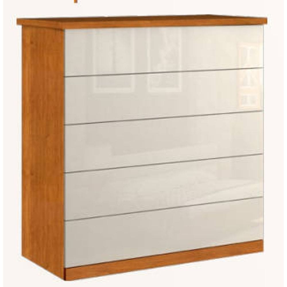 Cômoda 5 Gavetas Telescópicas - Capri-Nature/Off - Bianchi