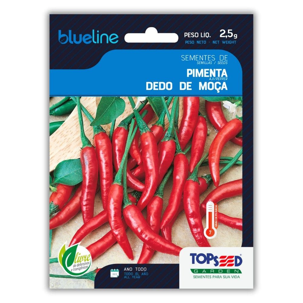 Semente de Pimenta Dedo de Moça Blueline TOPSEED