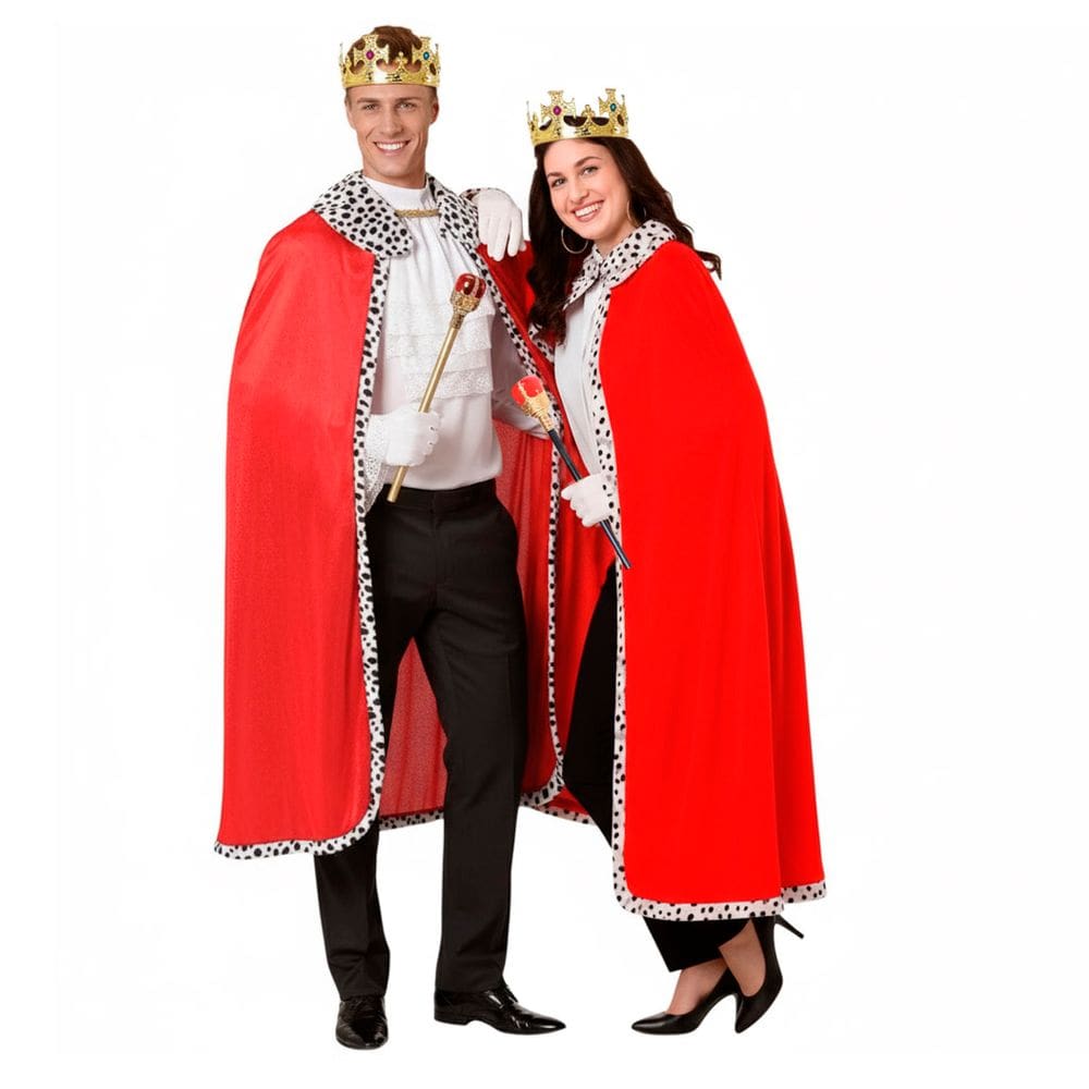 Fantasia de Casal Rei Rainha Adulto Cosplay Imperador Imperatriz Realeza Traje Manto Príncipe Princesa Debutante