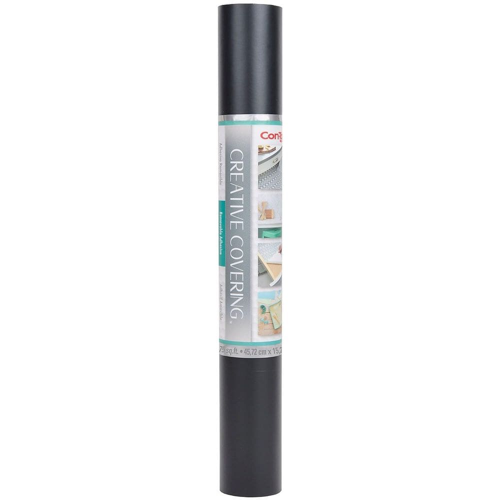 Forro de móveis Con-Tact Creative Covering preto 46x1524 cm