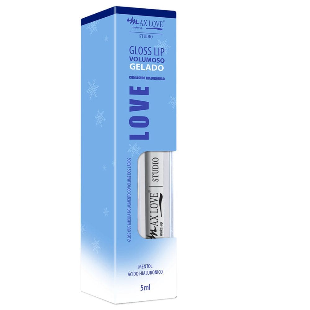 kit Gloss Lip Volumoso Quente e Gelado Max Love Aumenta boca