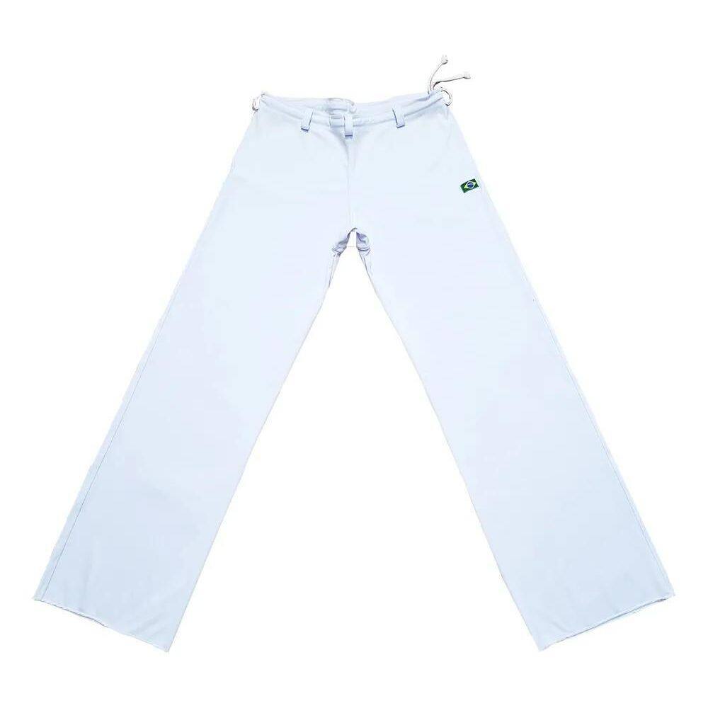 10X Calça De Capoeira Branca Adulto Abada Helanca Poliamida