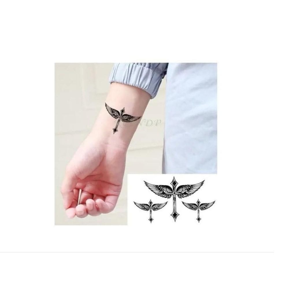 Tatuagem Temporária Delicada Cartela Dedos Rosto Mãos