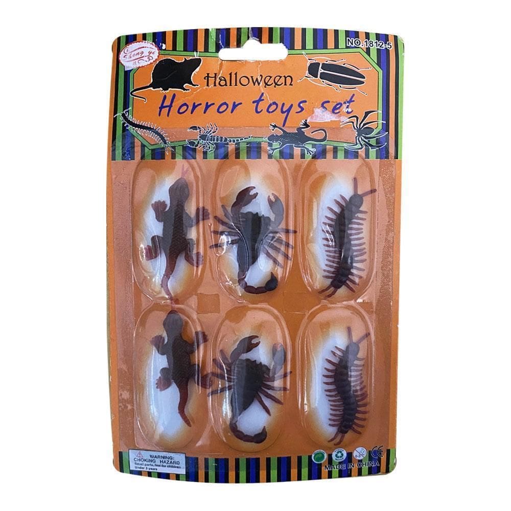 Animais Insetos Halloween 6 Unidades Plástico Decorativos