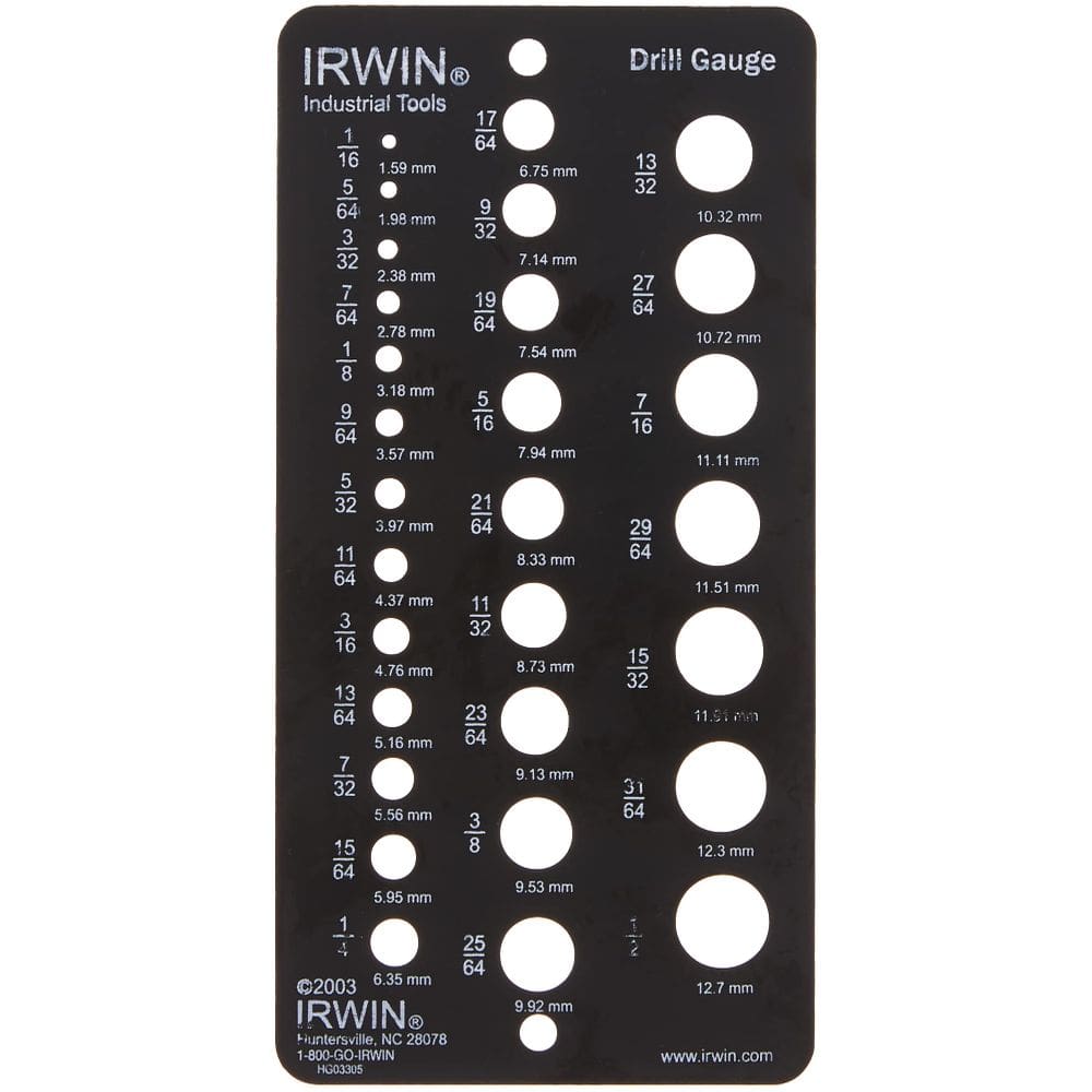 Aço de calibre de broca IRWIN 1,6-12,7 mm com 29 furos