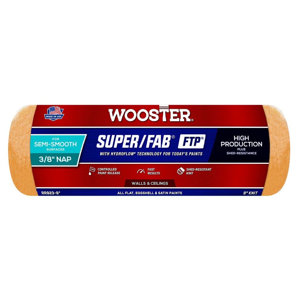 Tampa de rolo de pintura Wooster RR923 23 cm 3/8” Nap Semi-Smooth