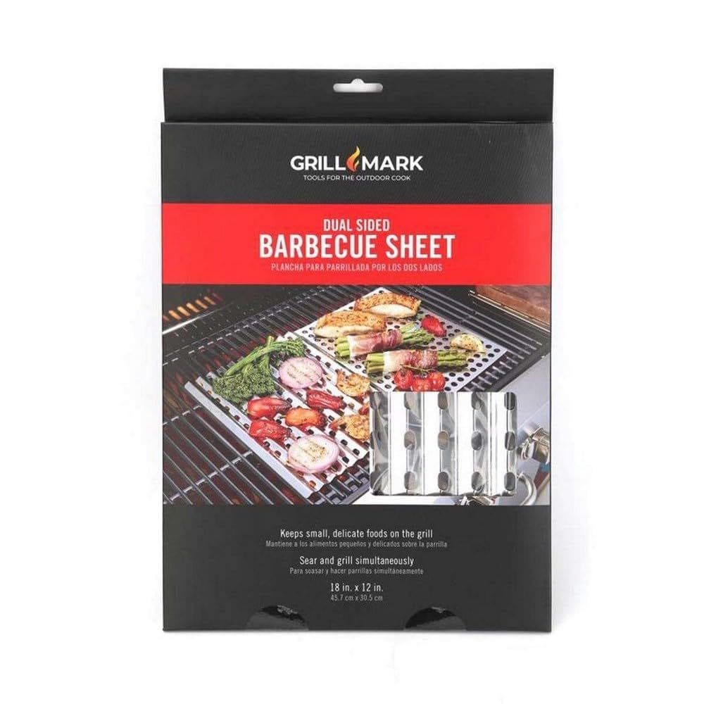 Churrasqueira de churrasco Mark em aço inoxidável de dupla face 46x31cm