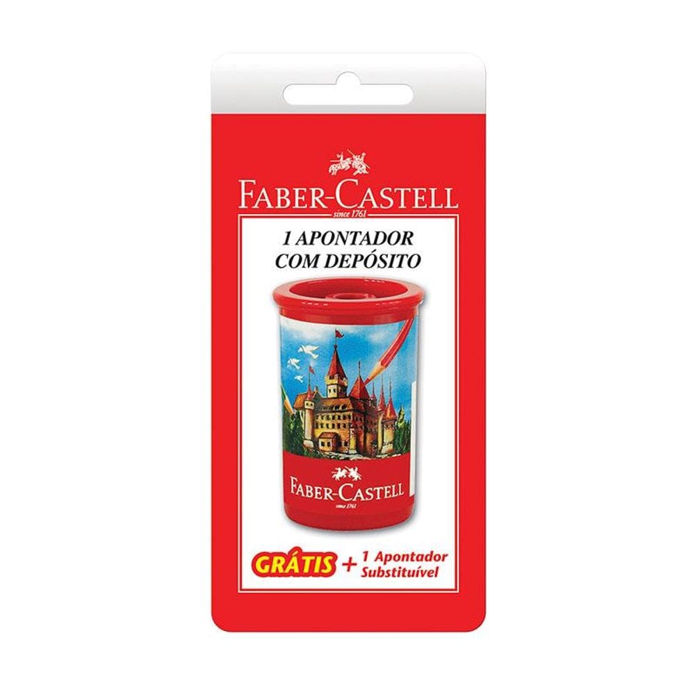 Apontador tubo plástico blist SM123PLZF Faber-Castell