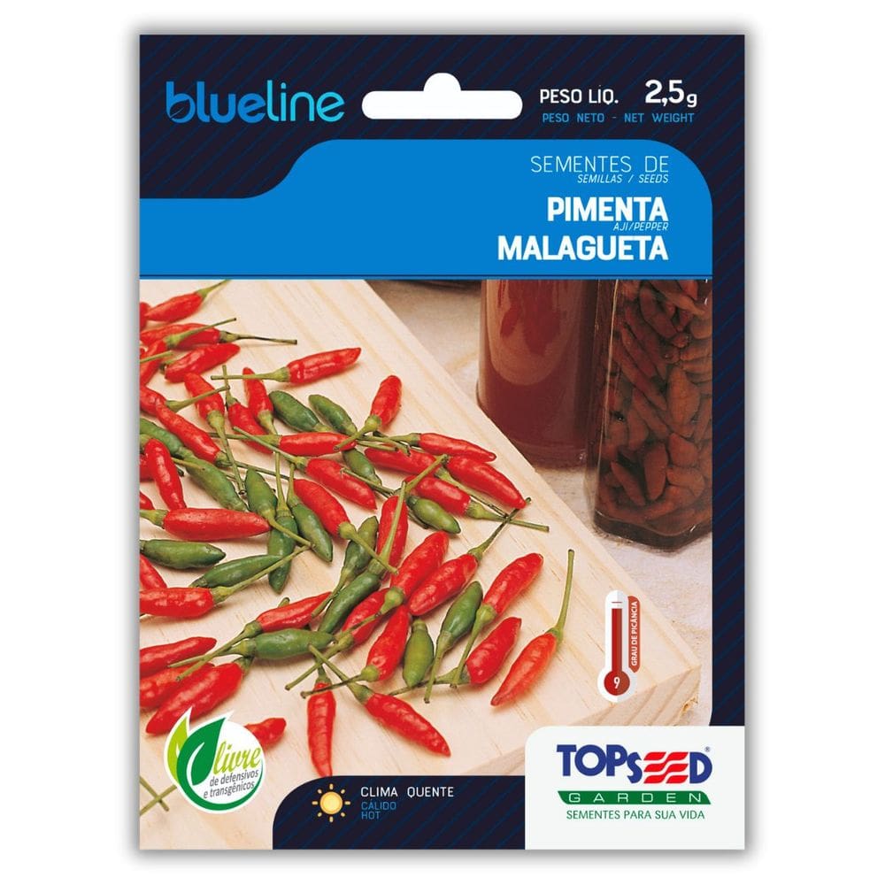Semente de Pimenta Malagueta Blueline TOPSEED