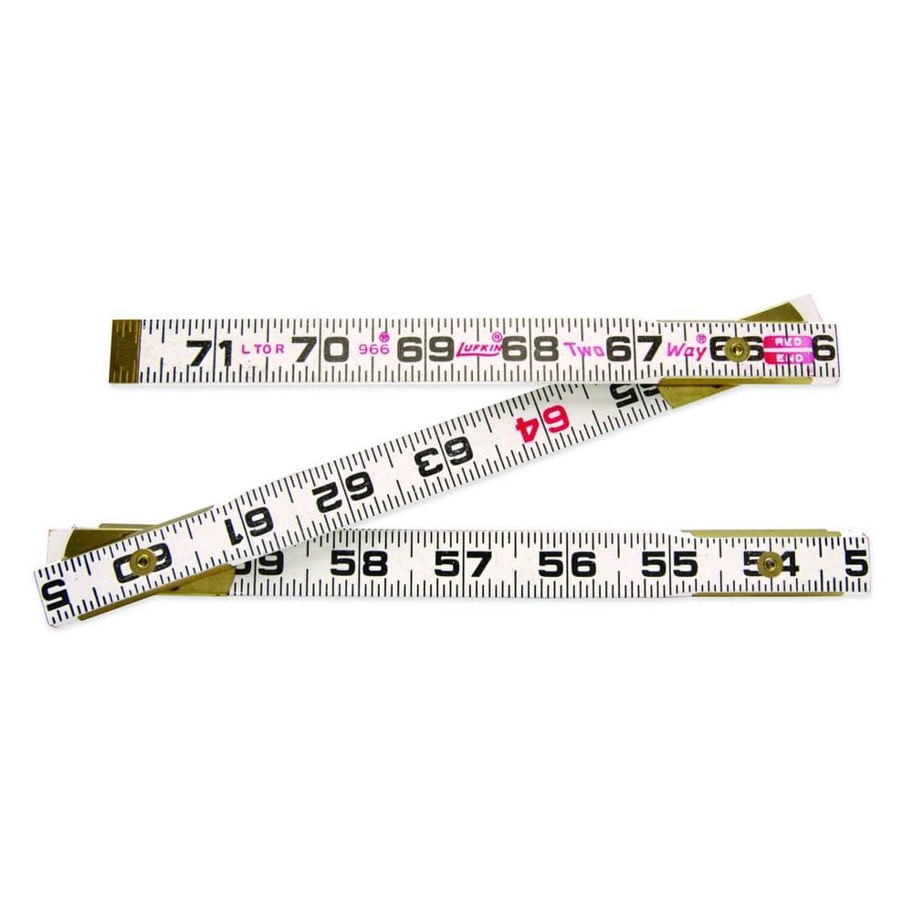 Régua Lufkin 1,6 cm x 1,8 m Regra de madeira bidirecional 966N