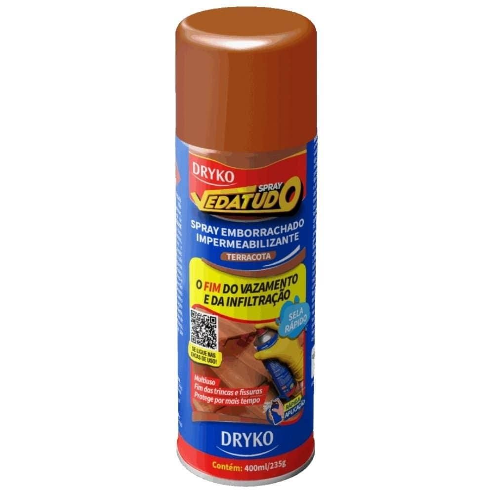 Spray Emborrachado Impermeabilizante 400 ML Cor Terracota DRYKO