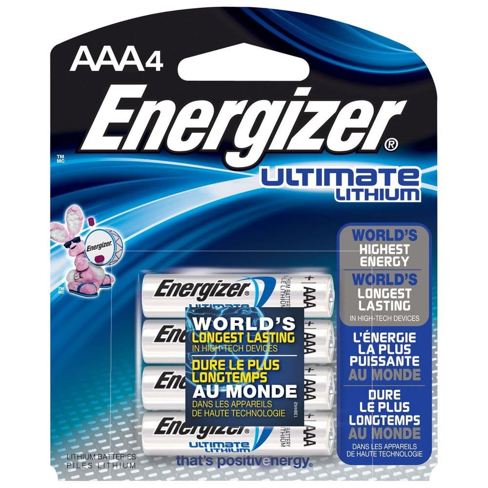 Bateria Energizer Ultimate Lithium AAA L92BP-4 (pacote com 4)