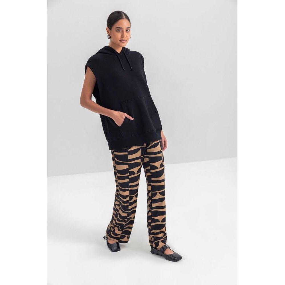 Colete Feminino Em Moletom Essendi Preto