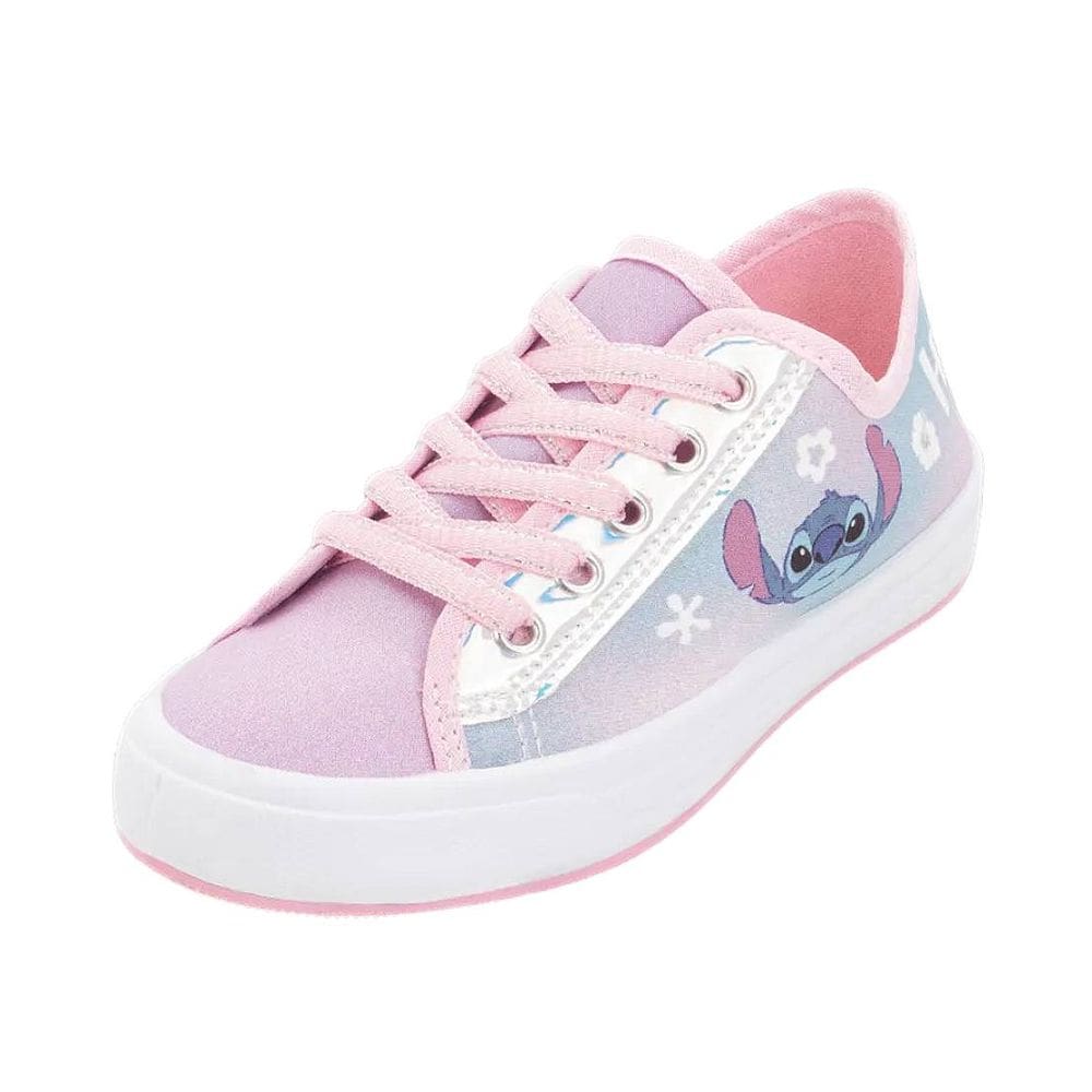 Tênis Infantil Menina Ajustável Diversão Macio Stitch Disney