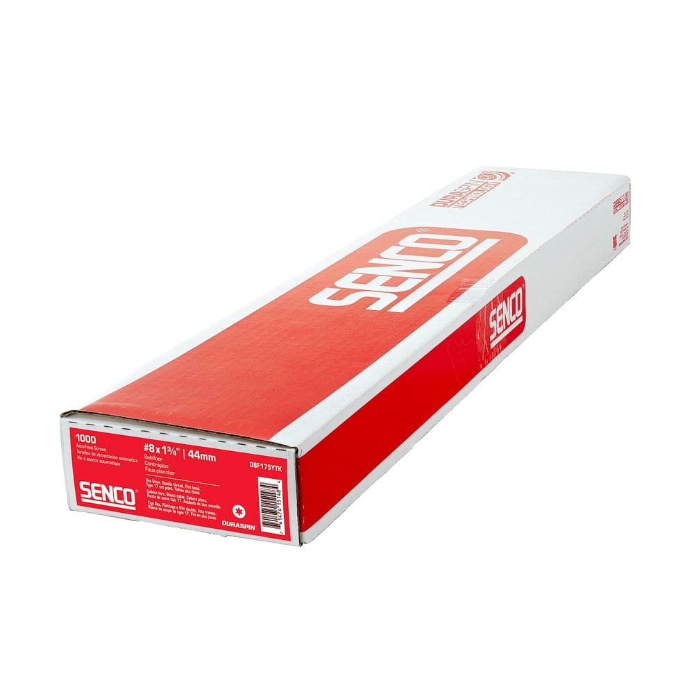 Parafusos Senco 08F175YTK de cabeça plana de zinco amarelo 44mm