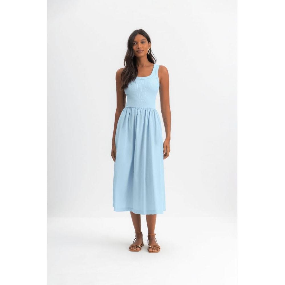 Vestido feminino midi em ribana Essendi - G